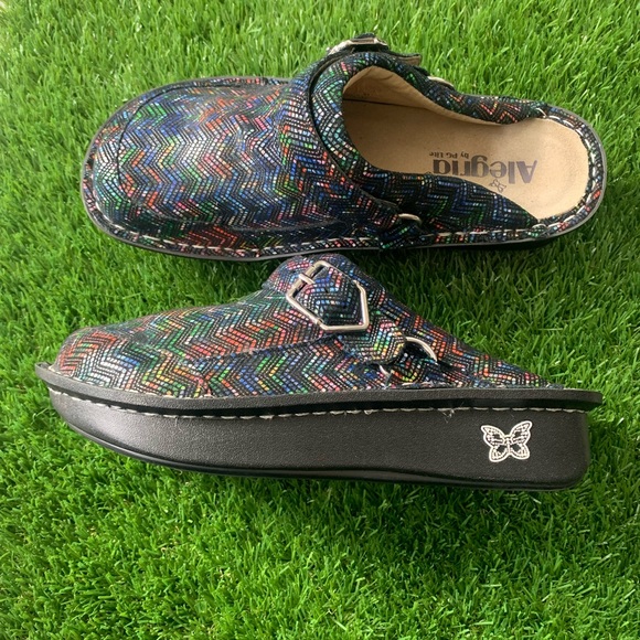 Alegria Seville Ric Rack Rainbow Clog 37 - Picture 3 of 8
